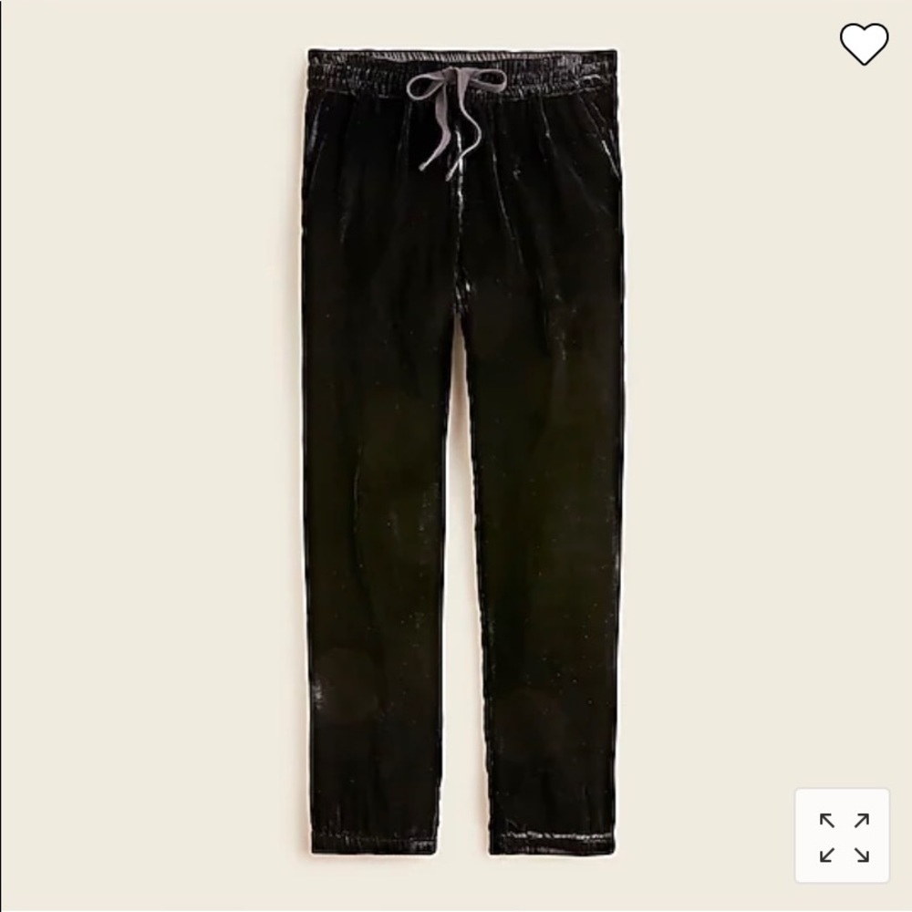 J. Crew Green Velvet Joggers